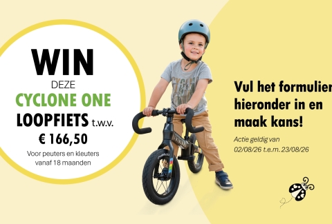 Win deze Cyclone One loopfiets ter waarde van 166 euro