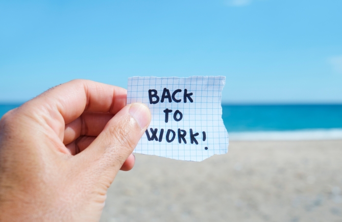 Terug aan het werk na vakantie