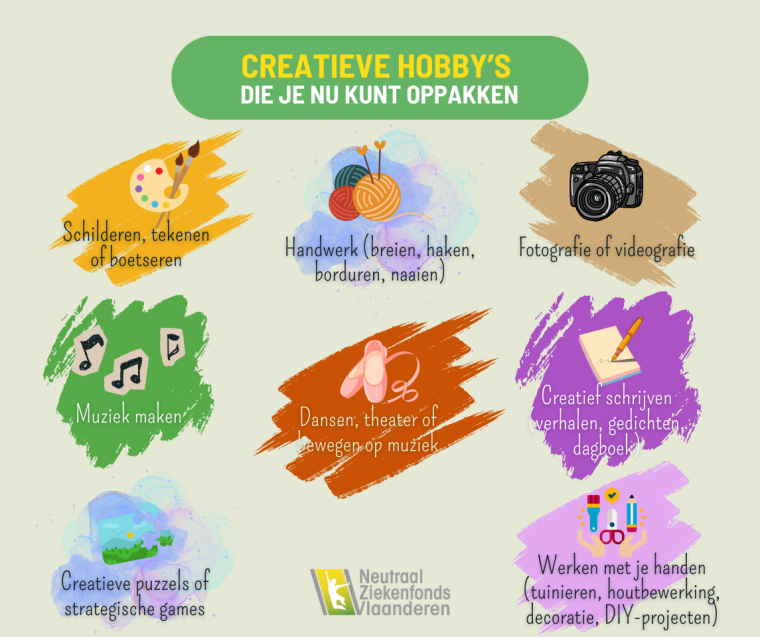 Voorbeelden van creatieve hobby's die je kan doen